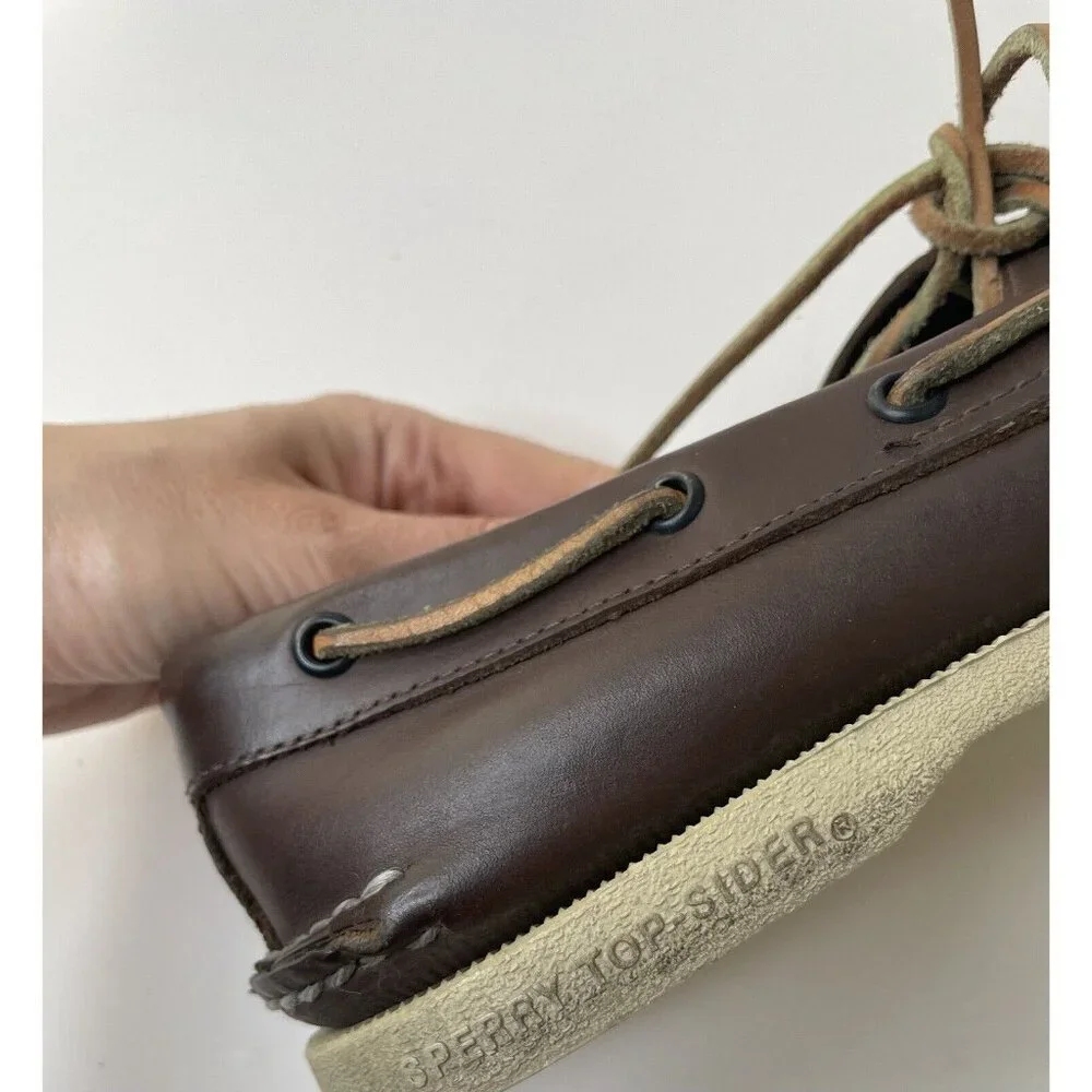 Sperry Top Sider Mens 10.5 M Brown Leather Boat Shoes Casual Loafers
